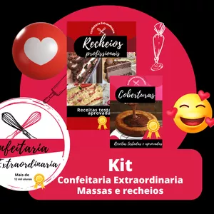 Imagem de capa para o Ebook Kit confeitaria extraordinaria massas e recheios