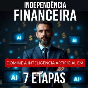 Imagem de capa para o Ebook INDEPENDÊNCIA FINANCEIRA Domine a Inteligência Artificial em 7 ETAPAS
