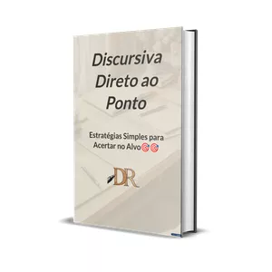 Imagem de capa para o Ebook Discursiva Direto ao Ponto! Estratégias Simples para você acertar no alvo!