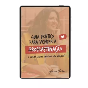 Imagem de capa para o Ebook Ebook- Guia prático para vencer a procrastinação e tirar metas do papel