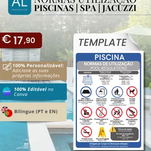 Imagem de capa para o Ebook Normas Utilização Piscina, Jacuzzis ou Spas