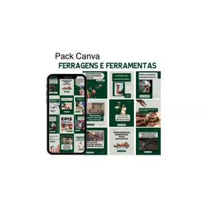 Imagem de capa para o Curso online Pack Canva Ferragens e Ferramentas