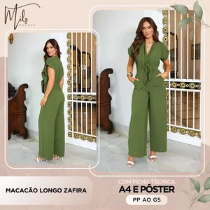 Imagem de capa para o Ebook Macacão Longo Zafira