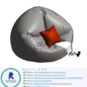 Cover image for Online course 3D HQ Revit family - Bean Bag 001