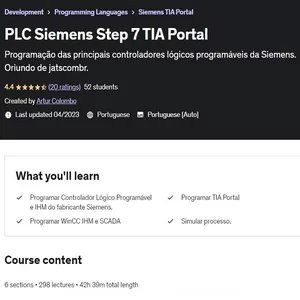 Imagem de capa para o Curso online PLC Siemens Step 7 TIA Portal