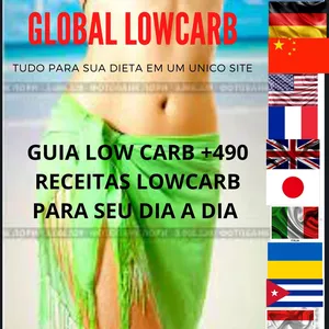 Imagem de capa para o Ebook Guia lowcarb + 490 RECEITAS LOWCARB PARA O DIA DIA