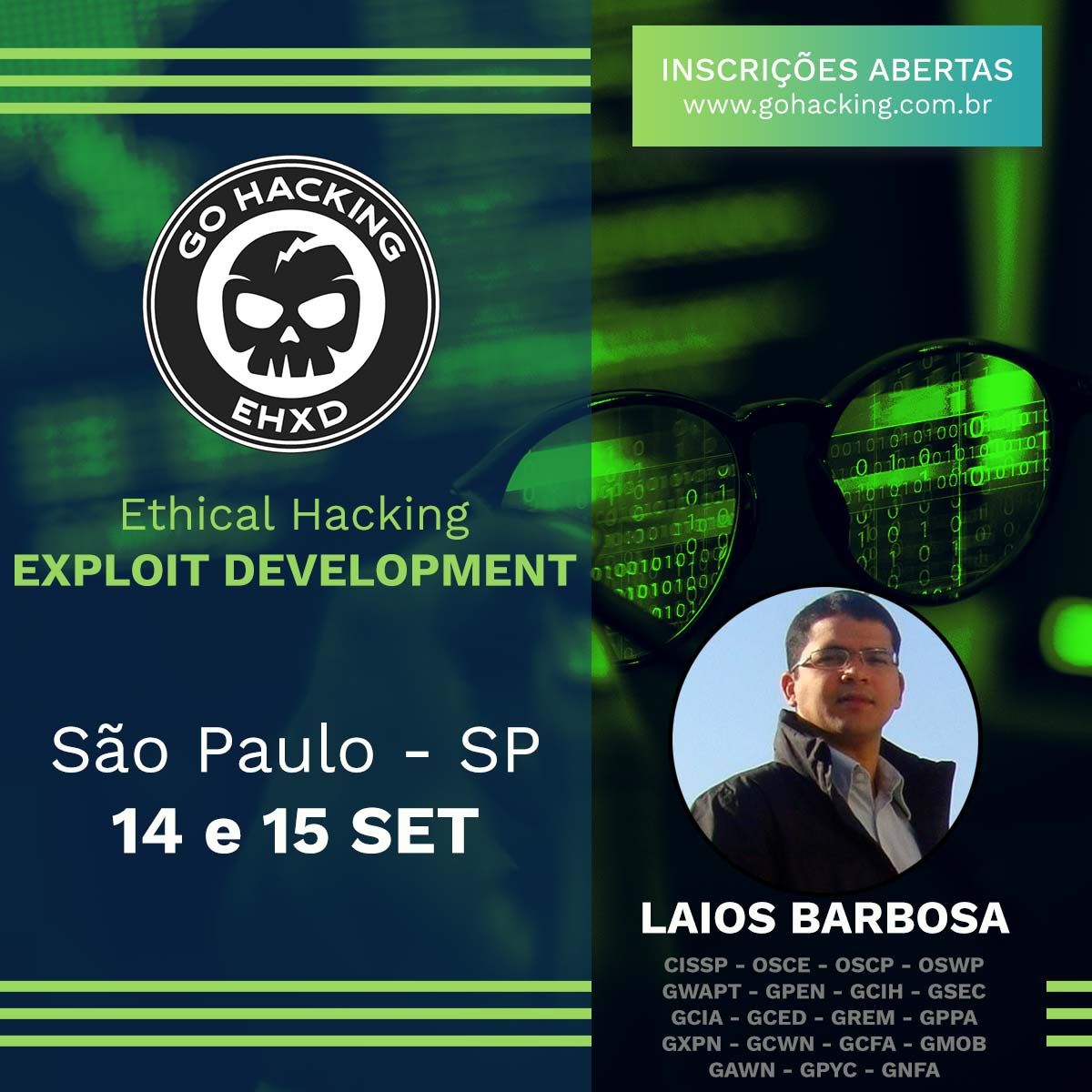 Imagem do curso EHXD-SP06 Ethical Hacking Exploit Development SP - 14 e 15 Set