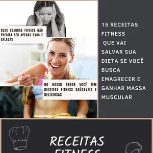 Imagem de capa para o Ebook 15 Receitas Fitness  Low Carb Fáceis