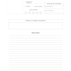 Imagem de capa para o Ebook FICHA DE REGISTRO DE LEITURA 