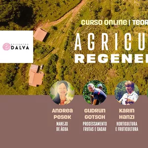 Imagem do curso Agricultura Regenerativa -  teoria e prática: horticultura, fruticultura, ovos, beneficiamentos, e muito mais. 