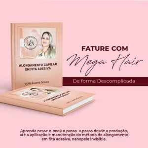 Imagem de capa para o Ebook Descomplicando o Mega Hair Fita Adesiva