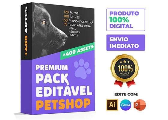Premium Pack Editável Petshop: Templates Para Instagram