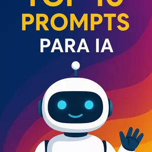 Imagem de capa para o Ebook Top 10 Prompts para IA