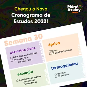 Imagem principal do produto Cronograma de Estudos 2022 - Matemática e Ciências da Natureza - Márcio Azulay Exatas