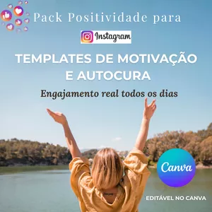 Imagem de capa para o Curso online Pack Positividade para Instagram: Templates de Motivação &amp; Autocura