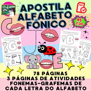 Imagem de capa para o Ebook APOSTILA ALFABETO FÔNICO