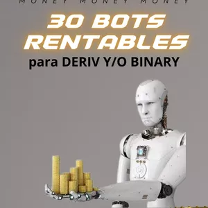 Imagen de portada para Ebook 30 bots para Deriv y/o Binary