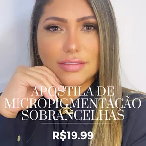 Imagem de capa para o Ebook Apostila de Micropigmentação sobrancelha 