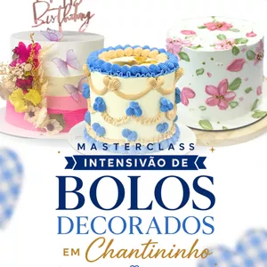 Imagem do curso Masterclass Intensivão de Bolos decorados em Chantininho 