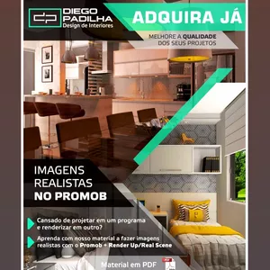Imagem de capa para o Ebook Técnicas de renderização Diego Padilha Render Up e Real Scene 1 