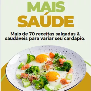 Imagem de capa para o Ebook Sabores Saudáveis – Receitas Salgadas.