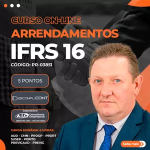 Imagem do curso ARRENDAMENTOS - IFRS 16