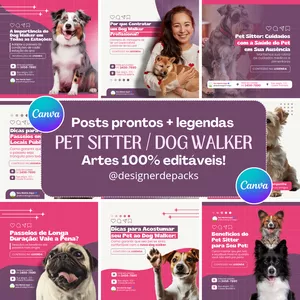 Imagem do curso CANVA PACK PET SITTER/DOG WALKER