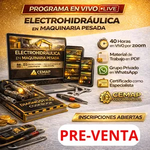 Imagen de portada para Curso online PROGRAMA EN VIVO ELECTROHIDRÁULICA APLICADA A MAQUINARIA PESADA