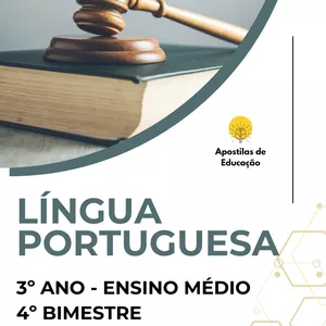 Imagem de capa para o Ebook Língua Portuguesa 3º Ano 4º Bimestre (Ensino Médio) - Apostila com Planos de Aula