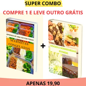 Imagem de capa para o Ebook MARMITAS CONGELADAS + DOCES E SOBREMESAS FIT