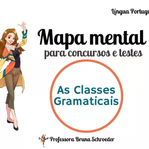 Imagem de capa para o Ebook Mapa mental para concursos e testes - As Classes Gramaticais