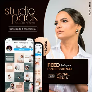Imagem de Studio Pack Social Media - Rainha dos Templates  criado por Vanessa Almeida na hotmart