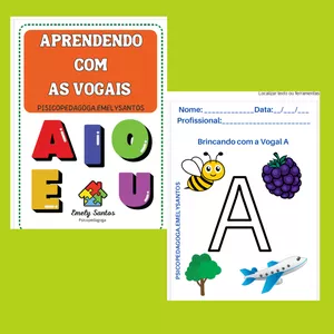 Imagem de capa para o Ebook Brincando com as vogais!!!