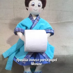 Imagem principal do produto Apostila boneco porta papel ( menino)