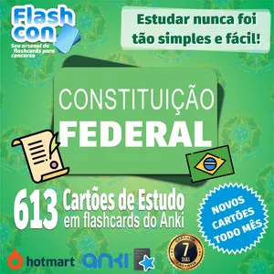 Imagem de capa para o Curso online FLASHCON - CARTÕES DE ESTUDO DA CONSTITUIÇÃO FEDERAL
