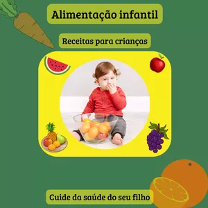 Imagem de capa para o Ebook Receitas saudáveis para crianças