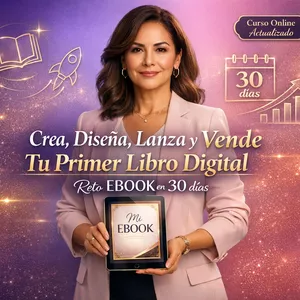 Imagen de portada para Curso online Crea, Diseña, Lanza y Vende Tu Primer Libro Digital + Reto EBOOK en 30 Días