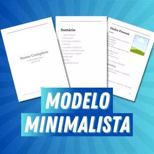 Imagem de capa para o Ebook Modelo Minimalista de Currículo Vitae