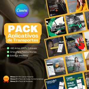 Imagem do curso Pack Canva Para Aplicativos de Transporte / Táxi