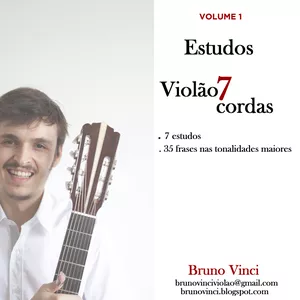 Imagem de capa para o Curso online Estudos para Violão 7 cordas (Vol.1) -  Studies for 7-String Guitar (vol.1)