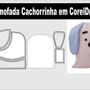 Imagem de capa para o Curso online Molde Almofada Cachorrinha em CorelDraw e PDF