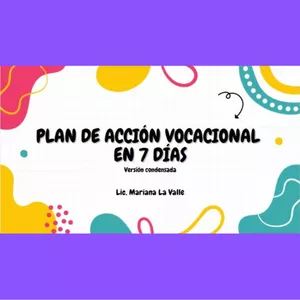 Imagen de portada para Ebook Plan de acción vocacional en 7 días