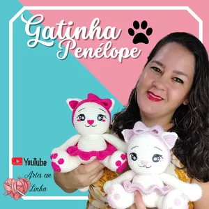 Imagem de capa para o Ebook Gatinha Penélope Amigurumi 