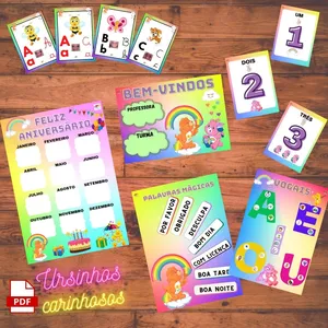 Imagem de capa para o Ebook Kit sala Ursinhos Carinhosos Educação Infantil