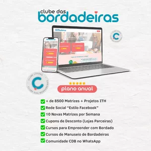 Imagem de capa para o Curso online Clube das Bordadeiras +