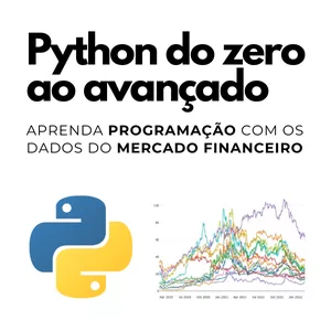 Imagem de capa para o Curso online Python do zero ao avançado: aprendendo programação com dados do Mercado Financeiro
