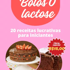 Imagem de capa para o Ebook 20 RECEITAS DE BOLOS 0 LACTOSE 
