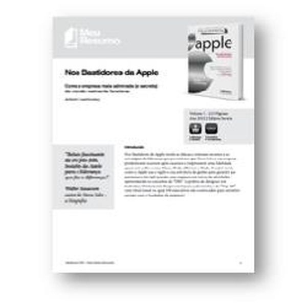 Resumo do livro - NOS BASTIDORES DA APPLE - Thiago Oliveira de Paiva