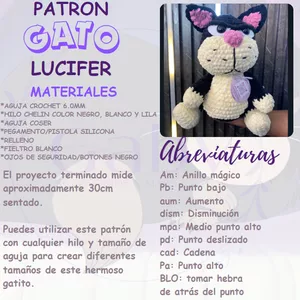 Imagen de portada para Ebook Patrón Gato Lucifer