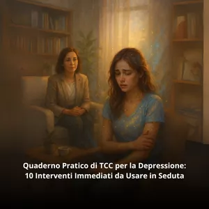 Cover image for Online course Quaderno Pratico di TCC per la Depressione: 10 Interventi Immediati da Usare in Seduta